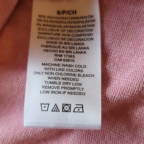 Ellen Tracy pink soft long sleeve sweater blouse - Picture 8 of 10